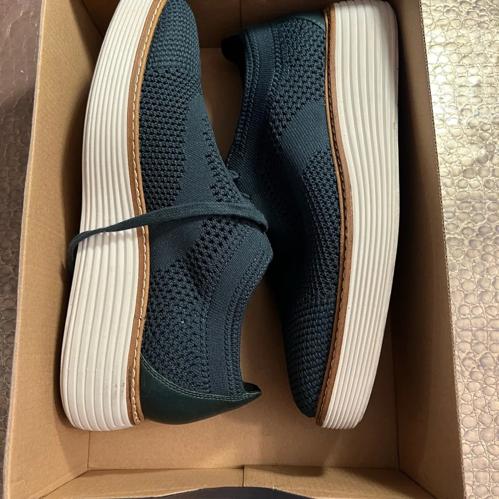 NWT Cole Haan Women's Øriginal Grand Platform Oxford in Scarab Ivory Knit Size 8 - Picture 7 of 8